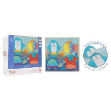 PS871: Wooden 4 In 1 Chunky Puzzle Board